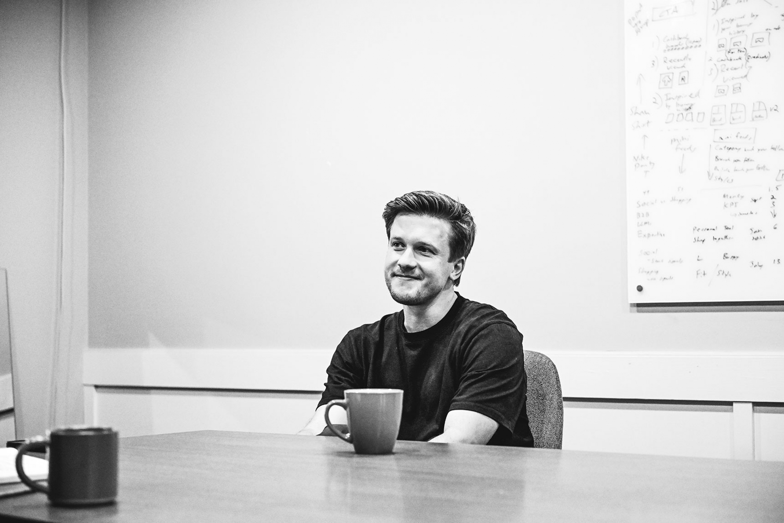 Chris Schmidt talks to UM Chancellor Dave Angus