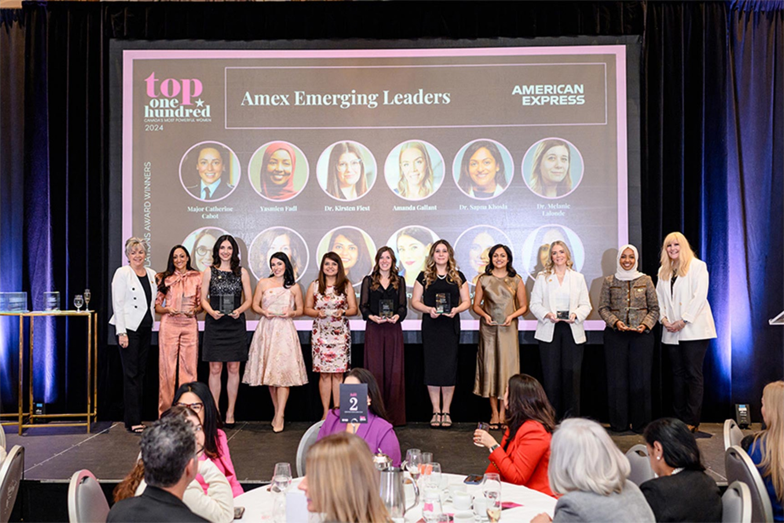 Melanie Lalonde with the other AMEX award recipients. Photo credits: Josh Fee