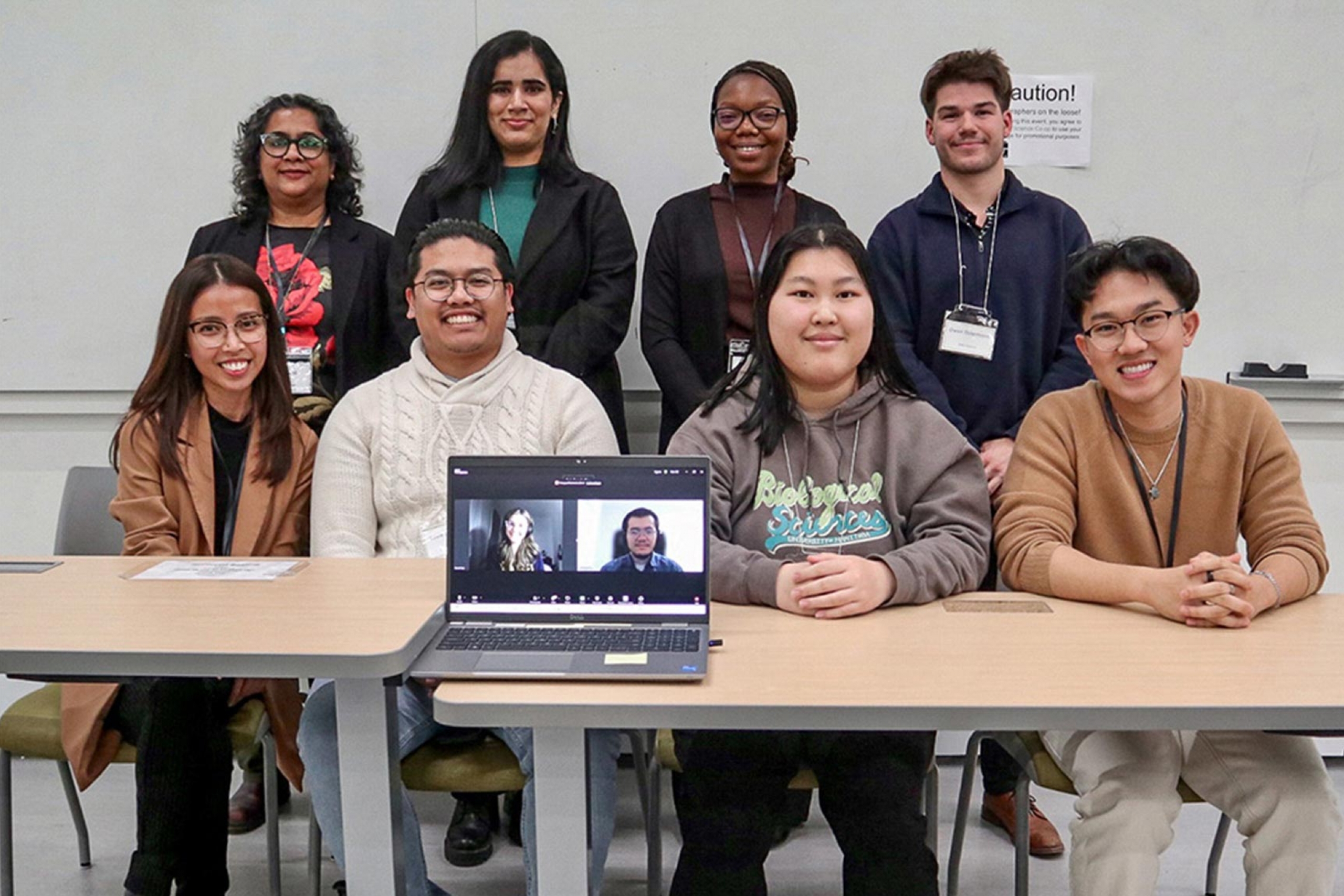 Riya Timpog with students and colleagues during the coop works 2024.