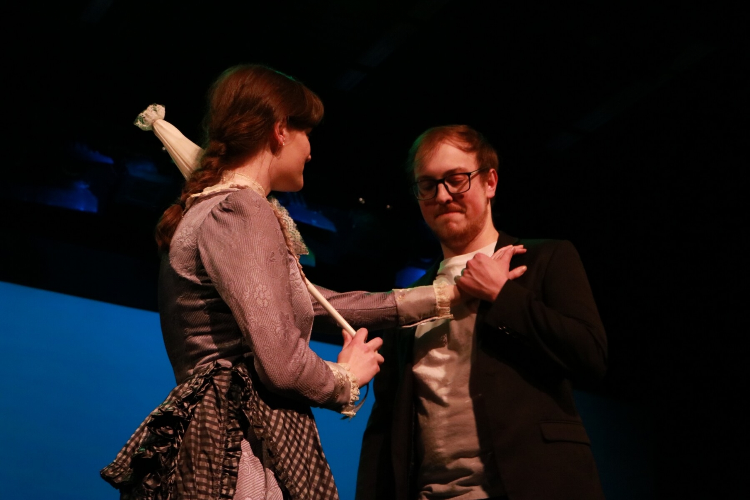 Tianna Masters performs as Dot with Alex Menec in excerpts from Sunday in the Park with George.