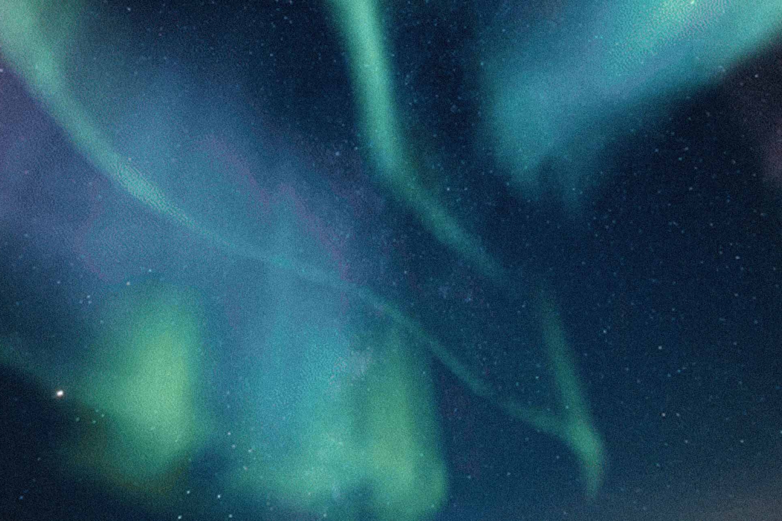 Northern lights in night sky