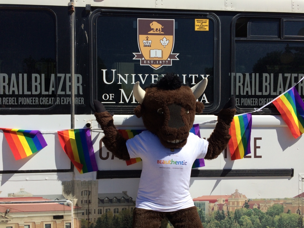 Billy the Bison at Pride.