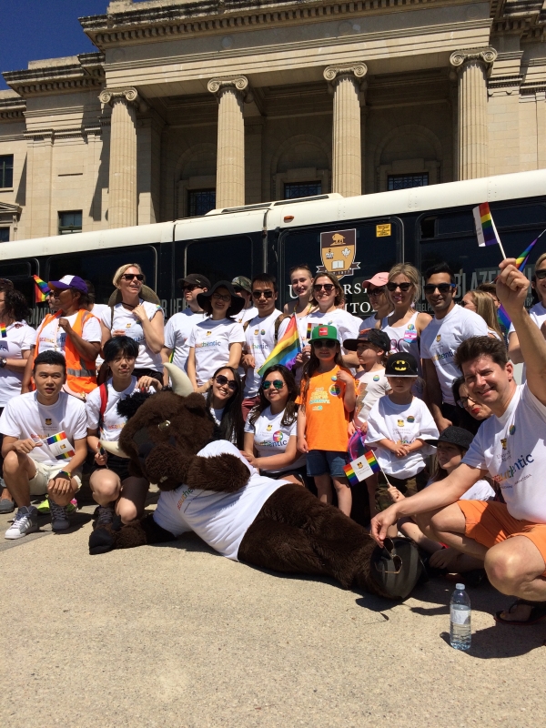 U of M group gets ready for Pride Parade.