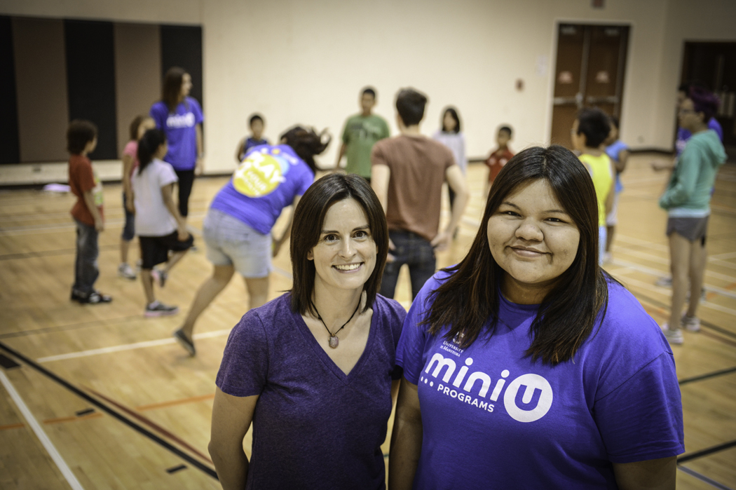 Heather McRae and Seneca Chartrand at the U of M's Indigenous Mini U.