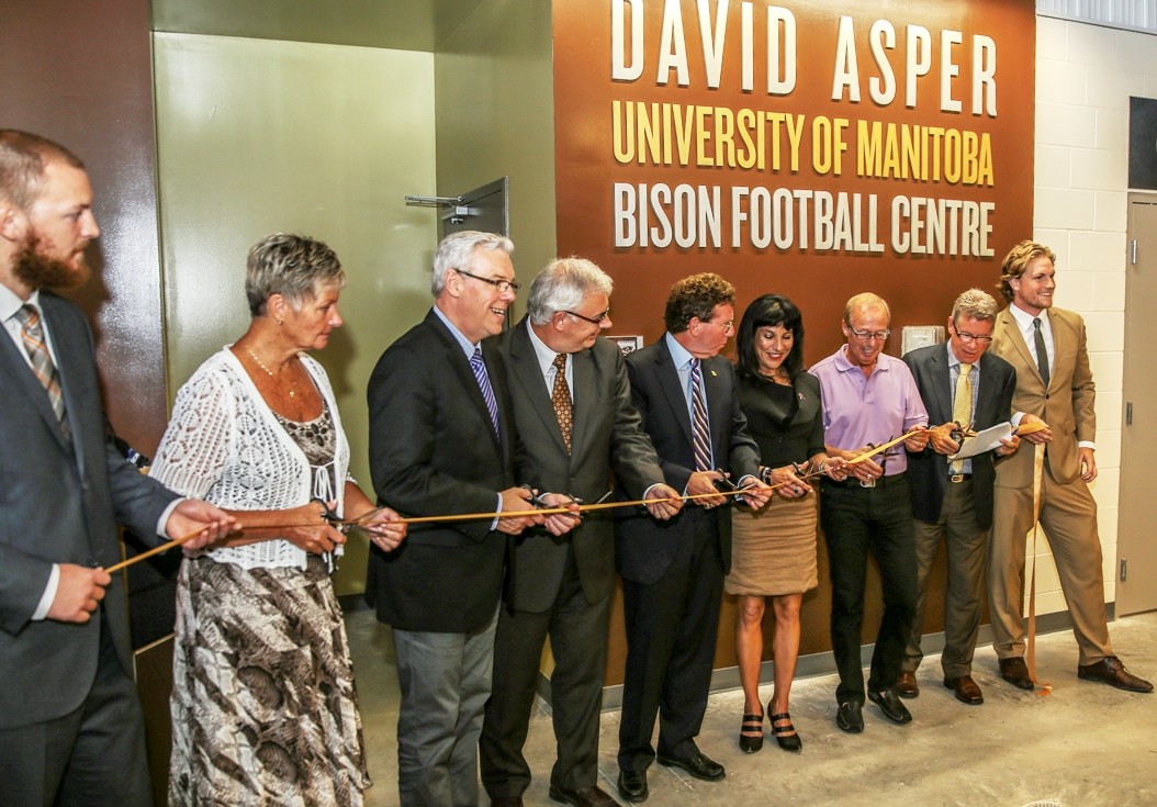 Ribbon cutting for David Asper U of M Bison Football Centre