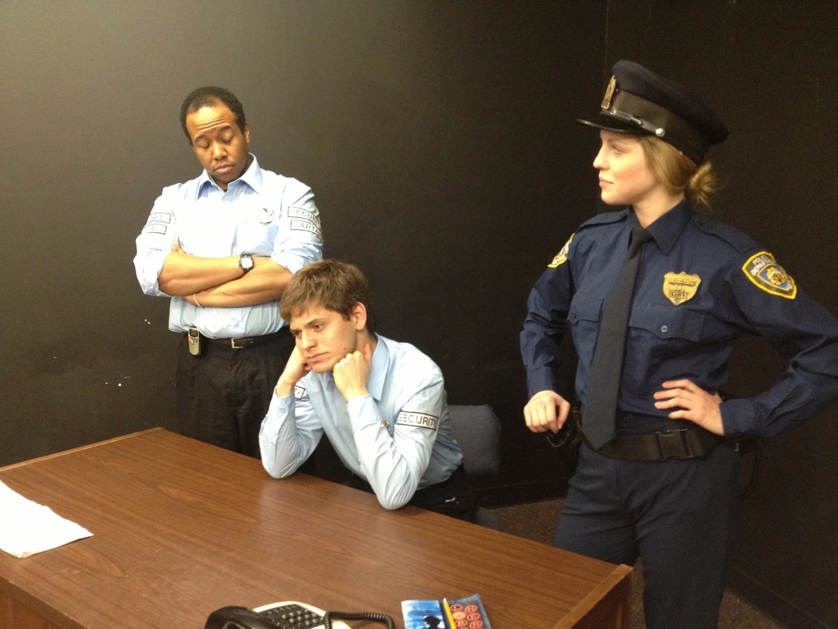 From left to right: Ray Strachan (William), Thomas Toles (Jeff), Stephanie Moroz (Dawn)