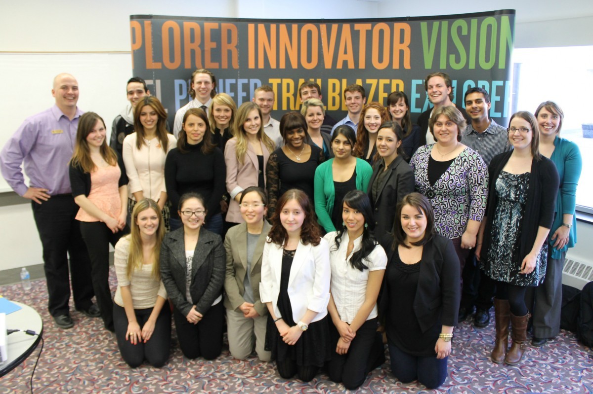 Students who participated in the pilot student leadership development program, launched January 2013.
