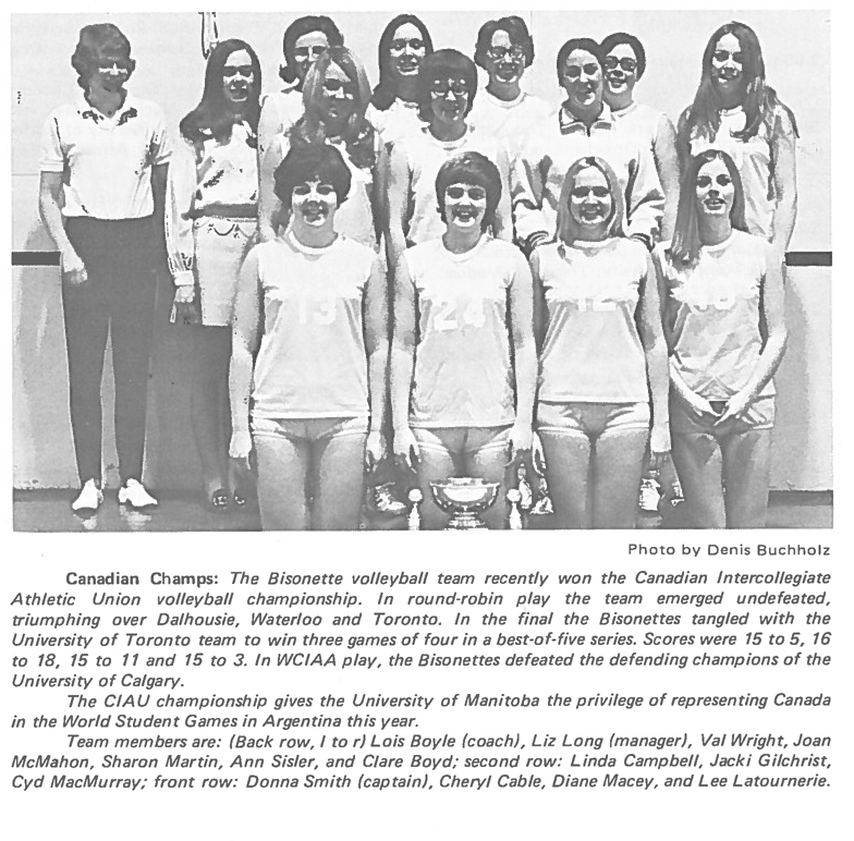 Bisonette Volleyball, 1971.