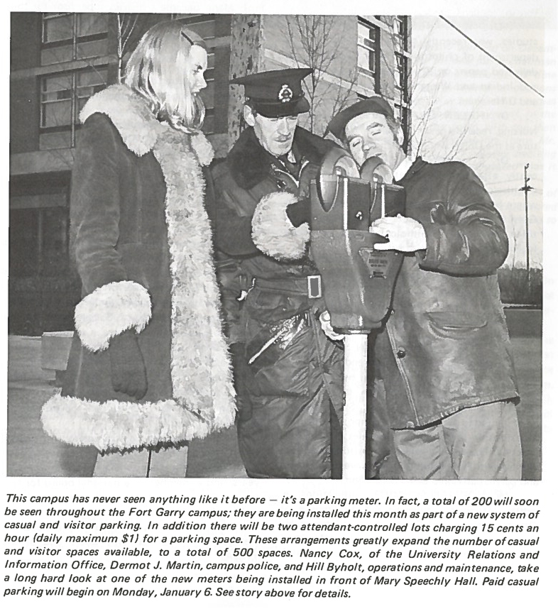 First parking meter, 1974.