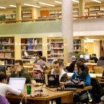 Students in the library