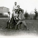 Students on bicycle
