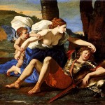 Armida falls in love with Rinaldo. Painting by Nicolas Poussin