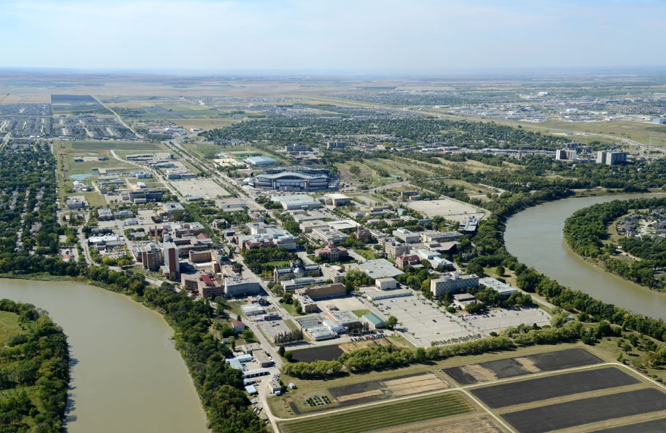 Aerial photo of Fort Garry Campus