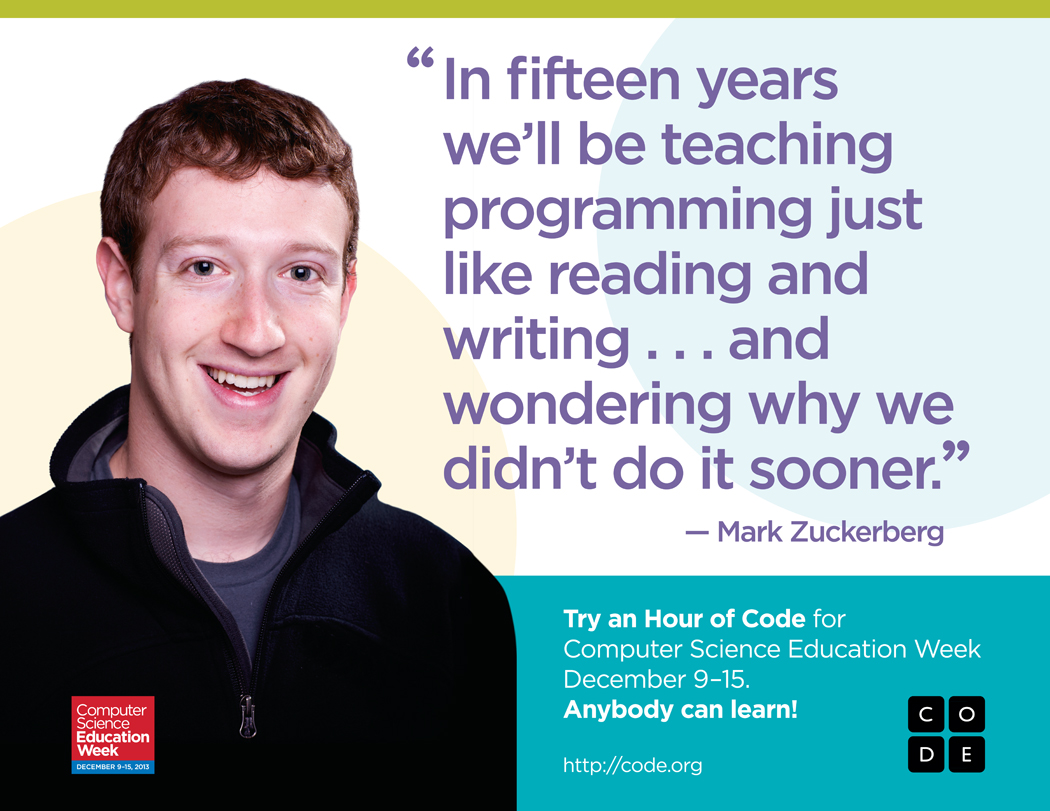 Hour of Code: Zuckerberg.