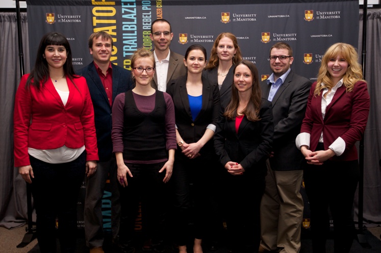 L-R: Finalists Havva Filiz Koksel, Michael Minor, Corrie Allan, Chris Wiebe, Emma Hauch, Andrea Edel, Olivia Sylvester, Markus Ziesmann and Stephanie Caligiuri