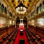 Canadian Senate Chamber, empty