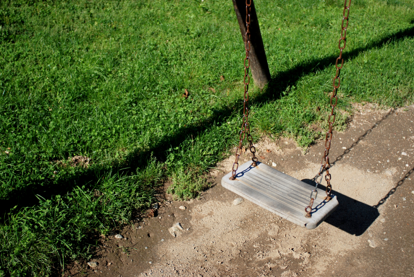 an empty swing