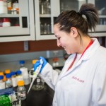 a student performs research at the U of M