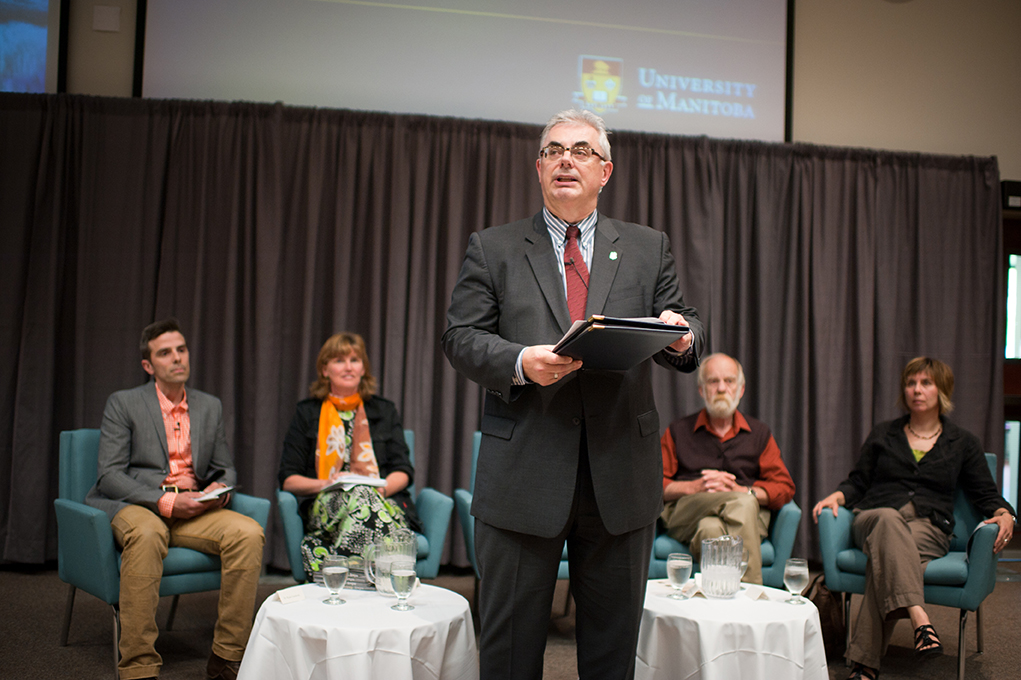 President and Vice-Chancellor, David Barnard, addressing the audience at Visionary Conversations.