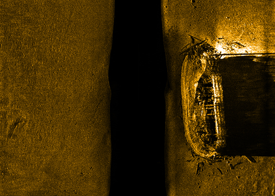 Sonar image of one of Sir John Franklin's lost ships.