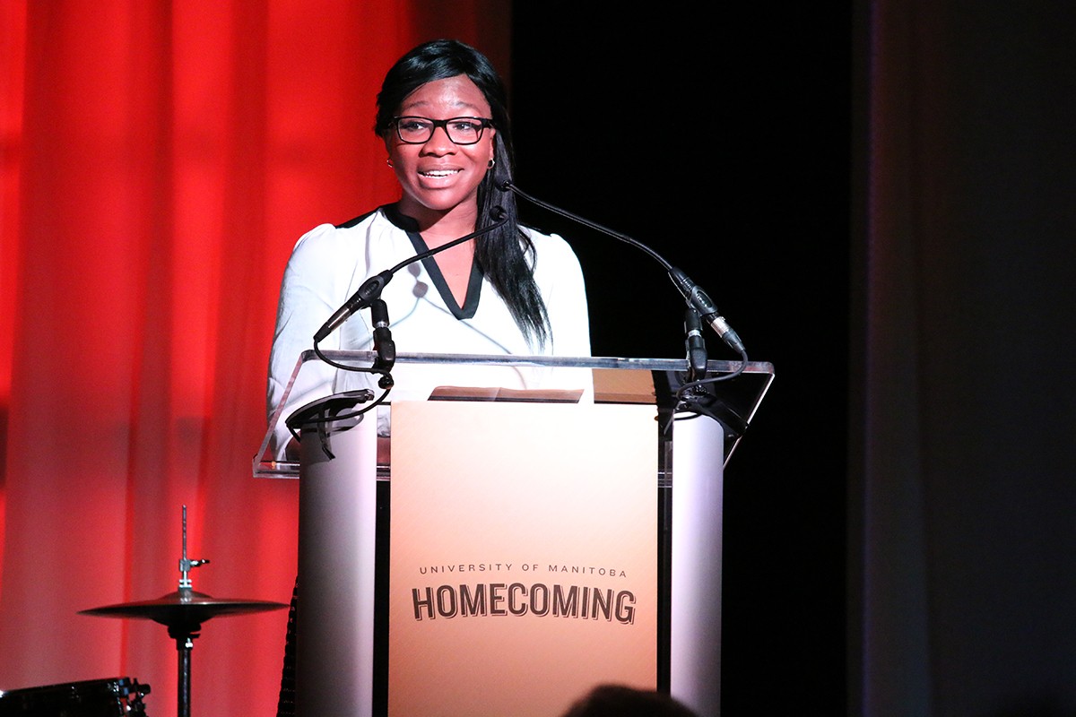 Tito Daodu, College of Medicine Alumna, at the 2014 Homecoming Dinner and Concert