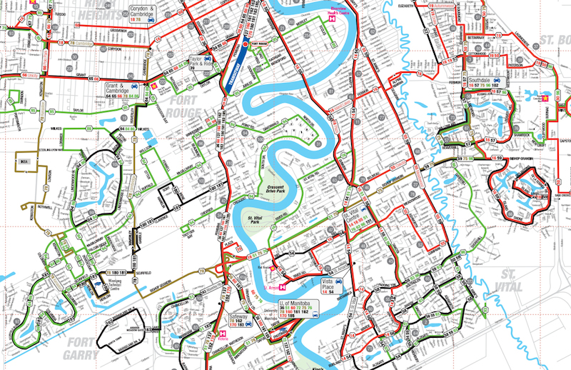 Winnipeg transit map