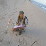 University of Manitoba master’s student and former Fort Garry local Bailey Rankine collects data on the beach of Gnaraloo station in Western Australia. She is currently working on a sea turtle conservation project in the area.
