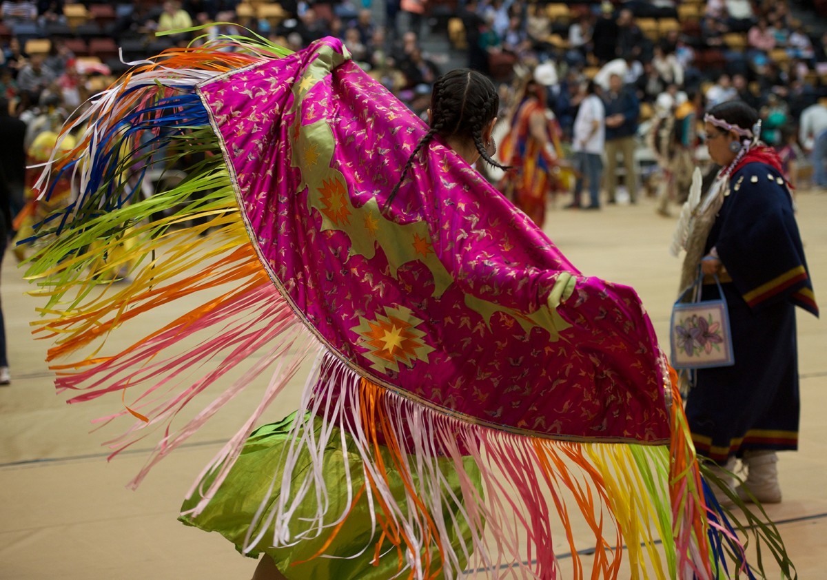 A dancer from the 2014 Graduation Pow Wow