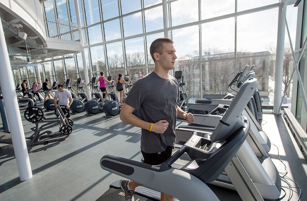 Working out at the Active Living Centre