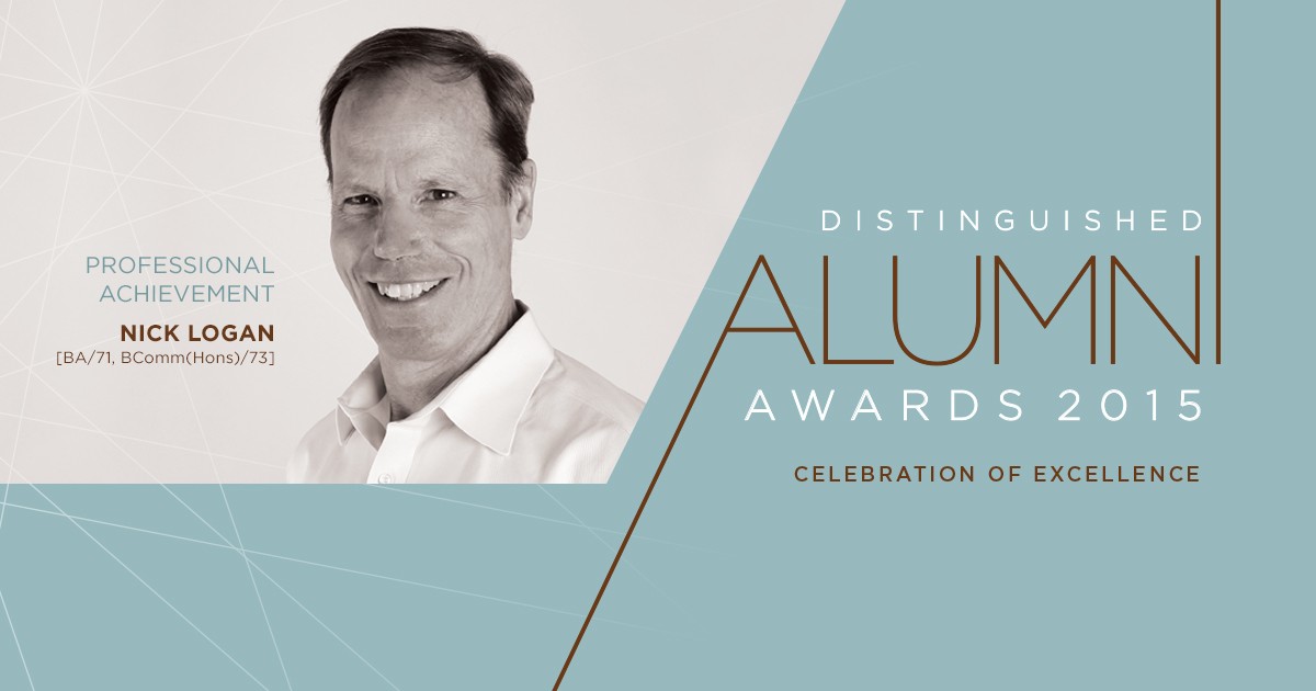 Nick Logan [BA/71, BComm(Hons)/73], 2015 Distinguished Alumni Award, Professional Achievement