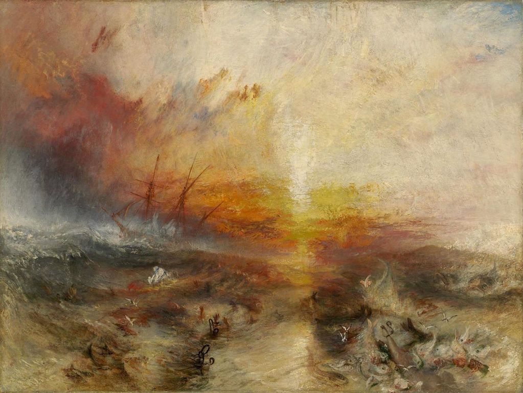 J. M. W. Turner's representation of the mass murder of slaves, inspired by the Zong killings