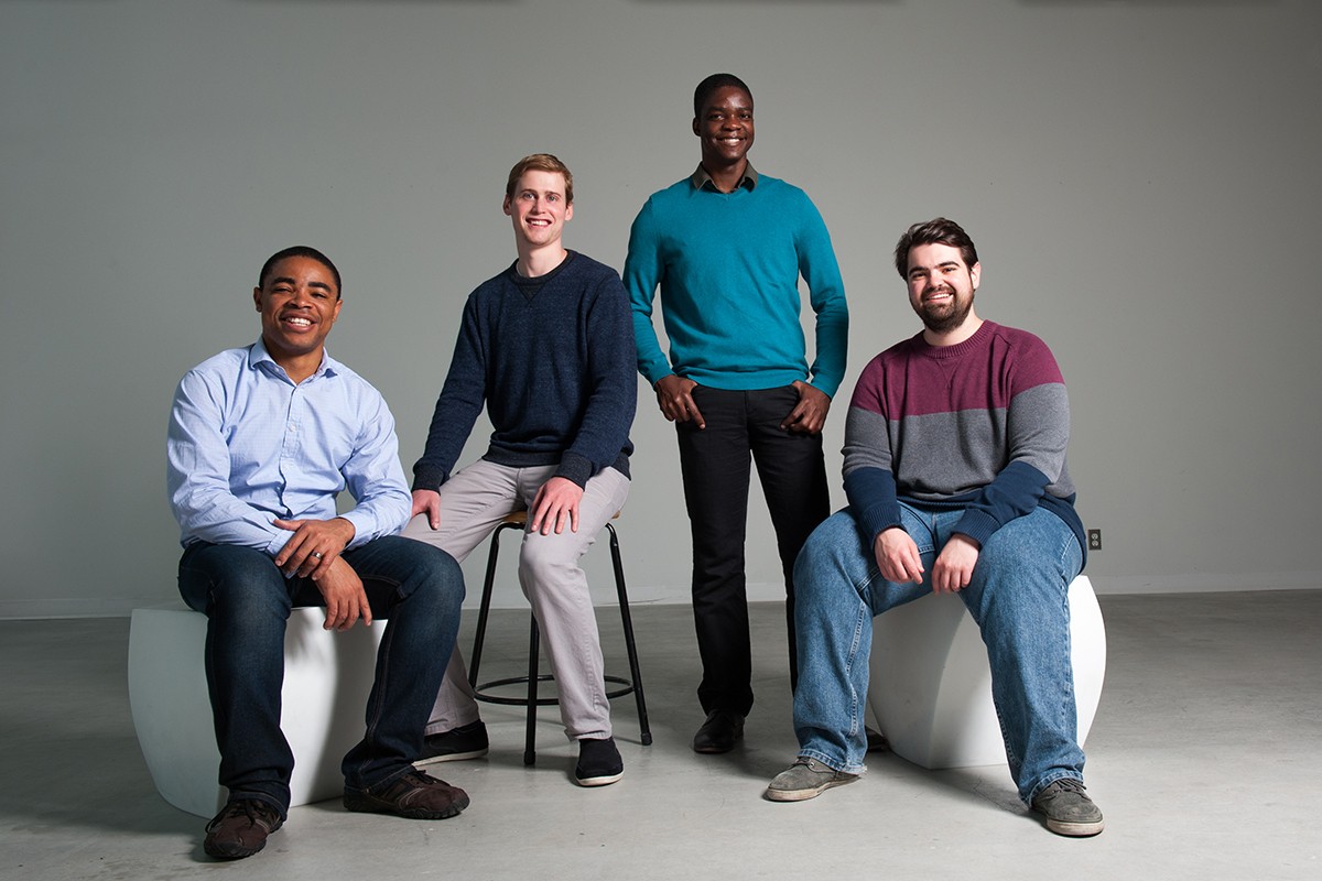 2015 Vanier Scholars (l to r) Ifeanyi Nwachukwu, Jonathan Challis, Chigbo Arthur Anyaduba and Michael Becker