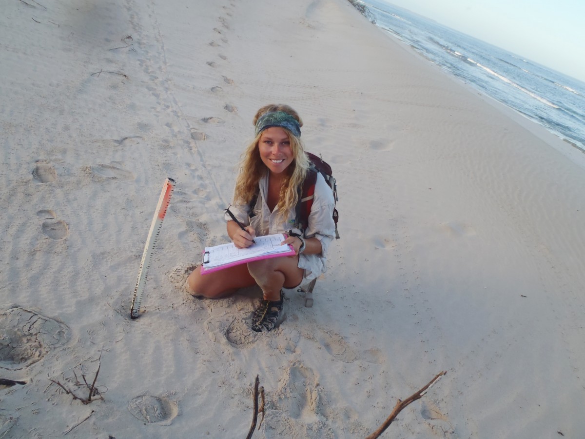 Bailey Rankine collecting data in Western Australia