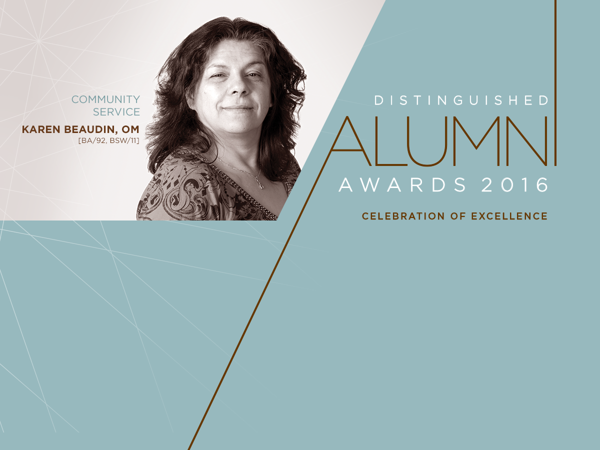 Karen Beaudin – 2016 Distinguished Alumni Award Recipient for Community Service