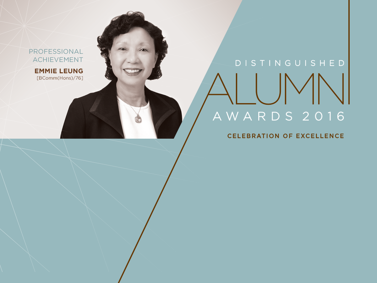 Emmie Leung – 2016 Distinguished Alumni Award Recipient for Professional Achievement