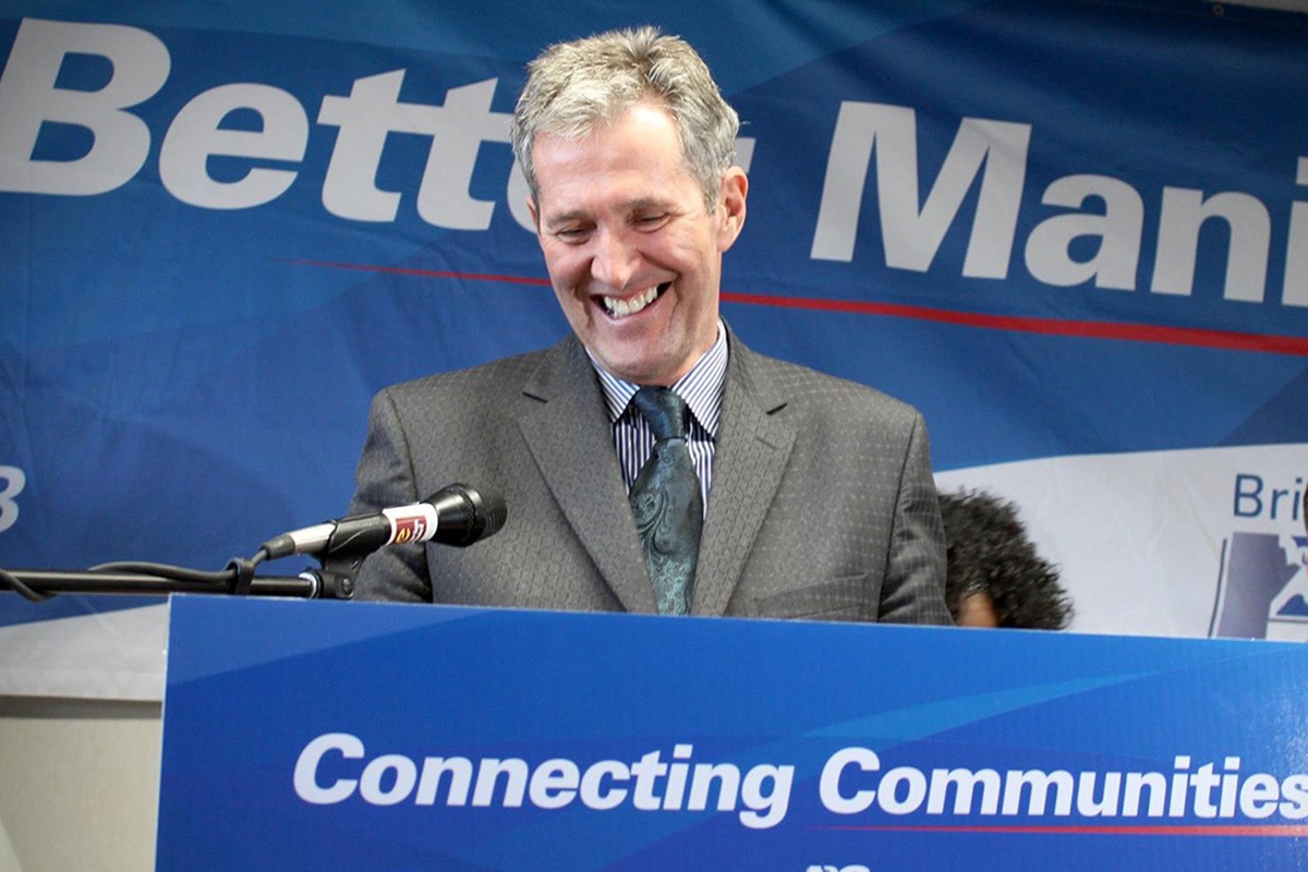 Brian Pallister is shown in a photo from Facebook.