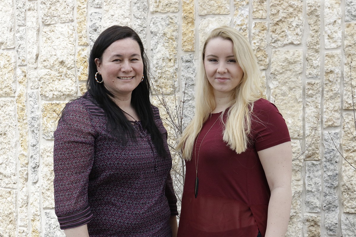 Mother and daughter, Vanessa and Savannah Kisilowsky, will celebrate their graduation together at the Traditional Graduation Pow Wow