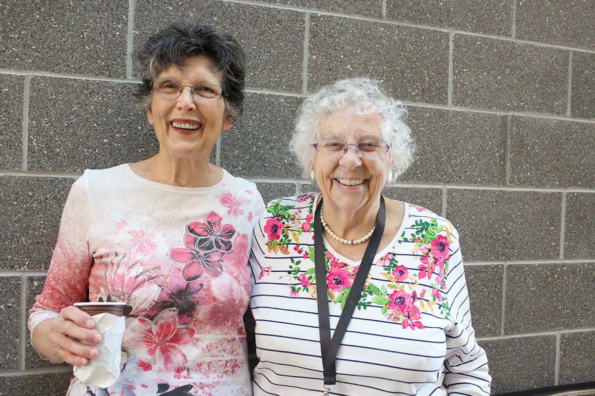 Sharon Hamilton and Norma Drosdowech at the Seniors' Alumni Learning for Life Program