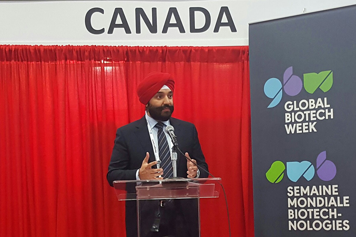 Federal Minister of Innovation, Science and Economic Development Navdeep Bains at BIO2016. // Photo by Jyoti Balhara