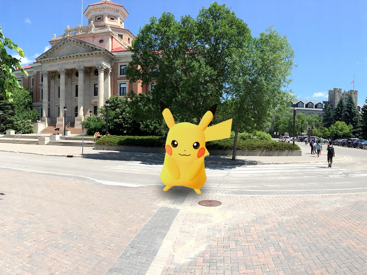 Pokémon Go on campus.