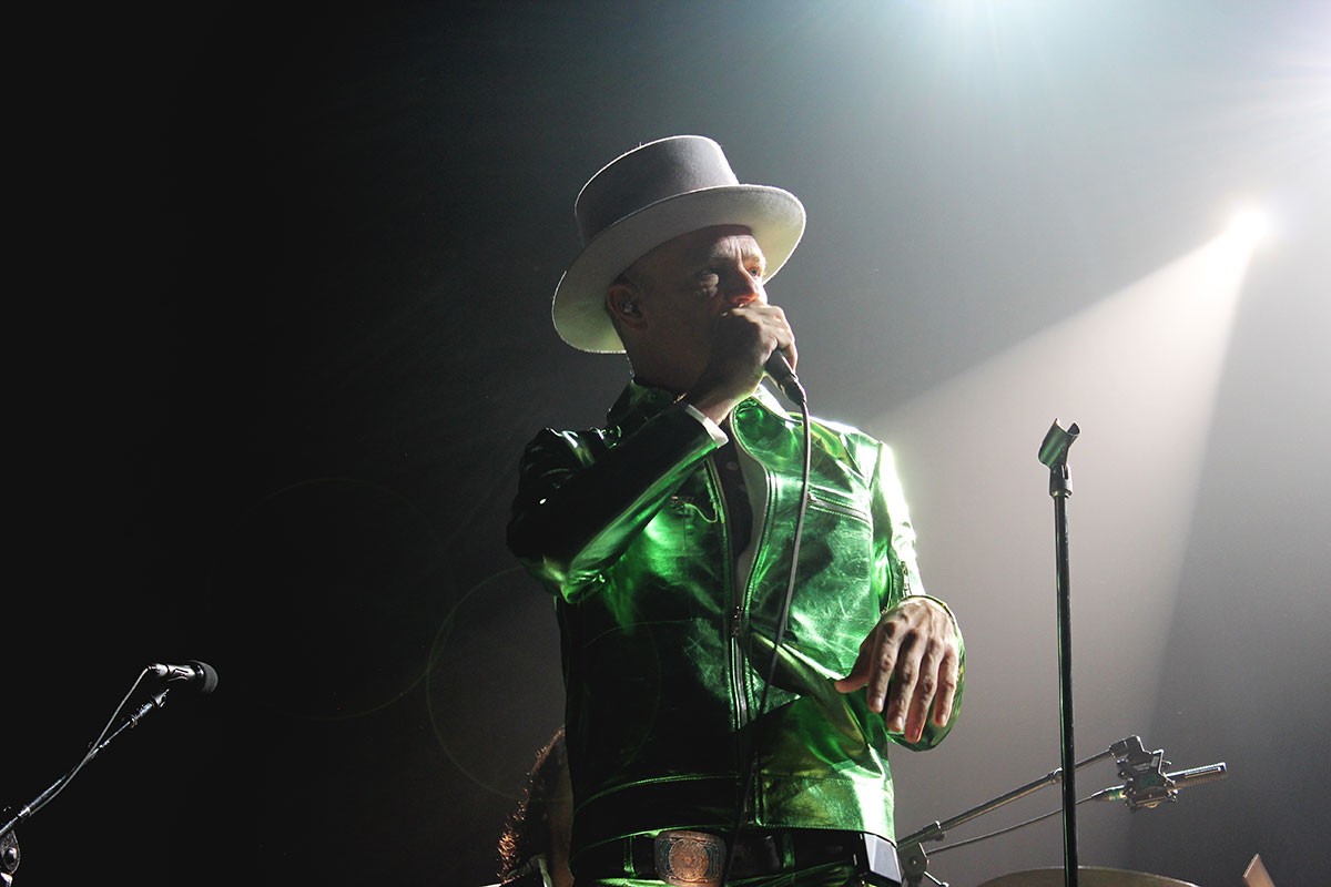 Gord Downie on stage with the Tragically Hip on Aug. 5, 2016 at the MTS Centre in Winnipeg. // Photo by Chris Reid.