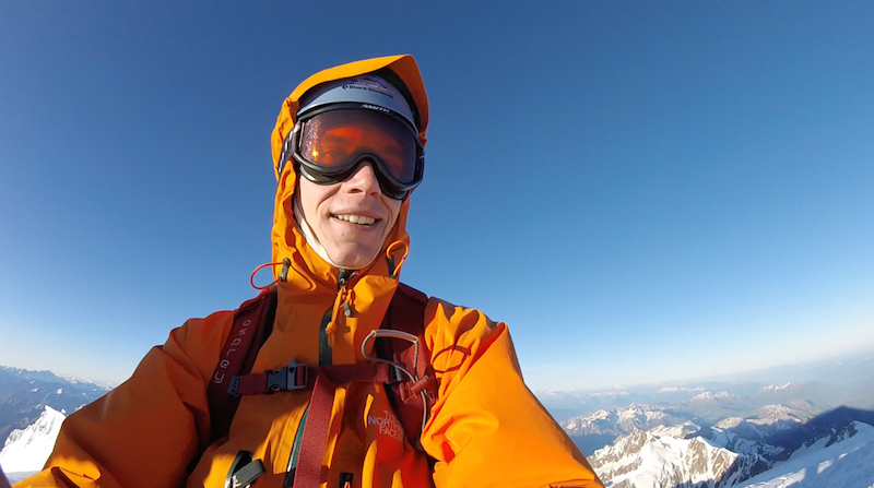 Peter Trokajlo on summit of Mt Blanc