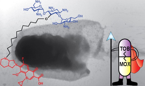 a cartoon drug stands next to a destoryed bacterium