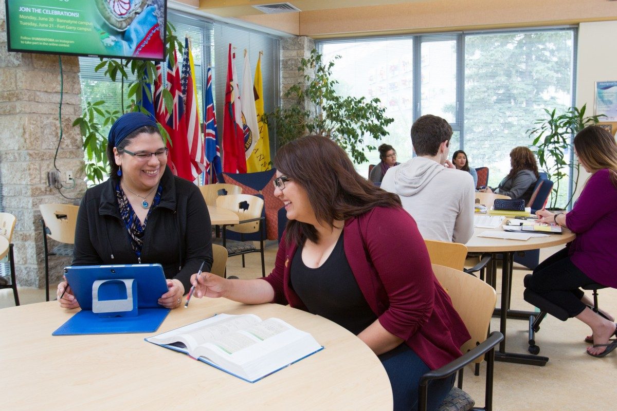 Indigenous students in Migizii Agamik