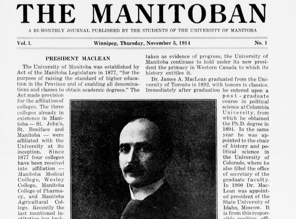 The Manitoban for over 100 years