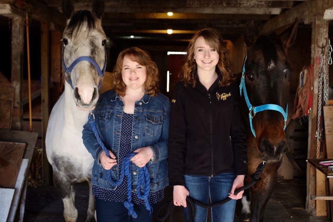 Alana Bruneau (right) is graduating from the Agriculture Diploma program on Friday. Her mom, Danielle Duval-Bruneau, graduated from the same program in 1994. Photo credit: Brian Comeault Photography