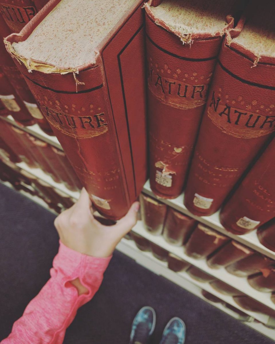 Old books being removed from a shelf. Photo by @poli_abramov