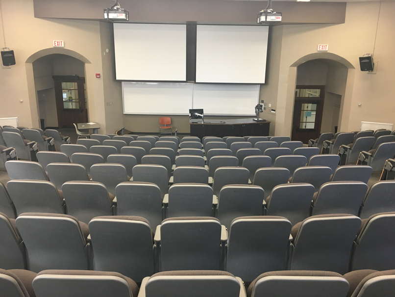 A lecture theatre in Tier Building on the Fort Garry Campus