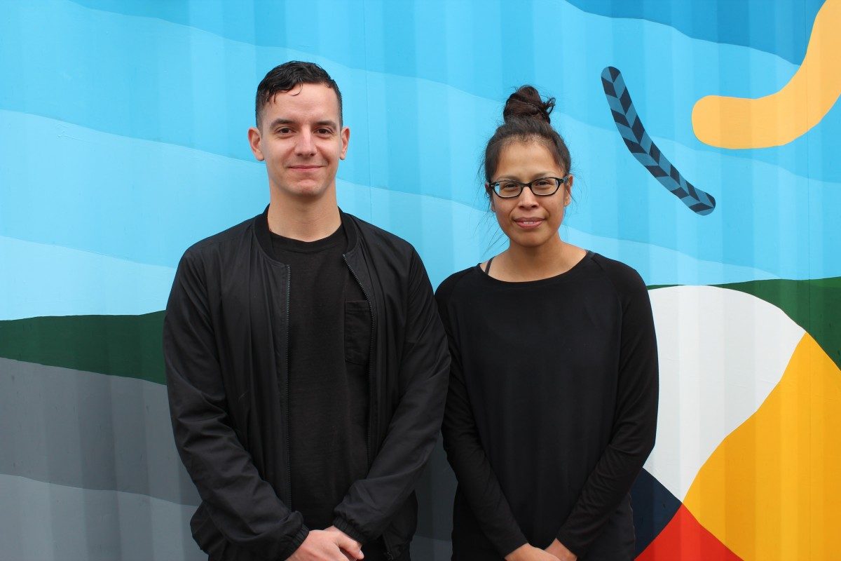 Bike Kiosk mural - artists Dee Barsy and Kenneth Lavallee.