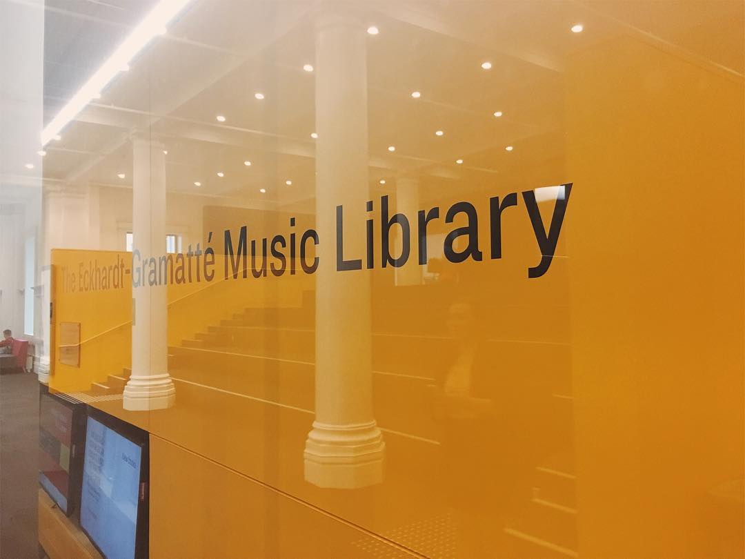 A shot of the colourful Eckhard-Gramatté Music Library, posted on Instagram by our #FandCFridays student ambassador @karansaxenableh